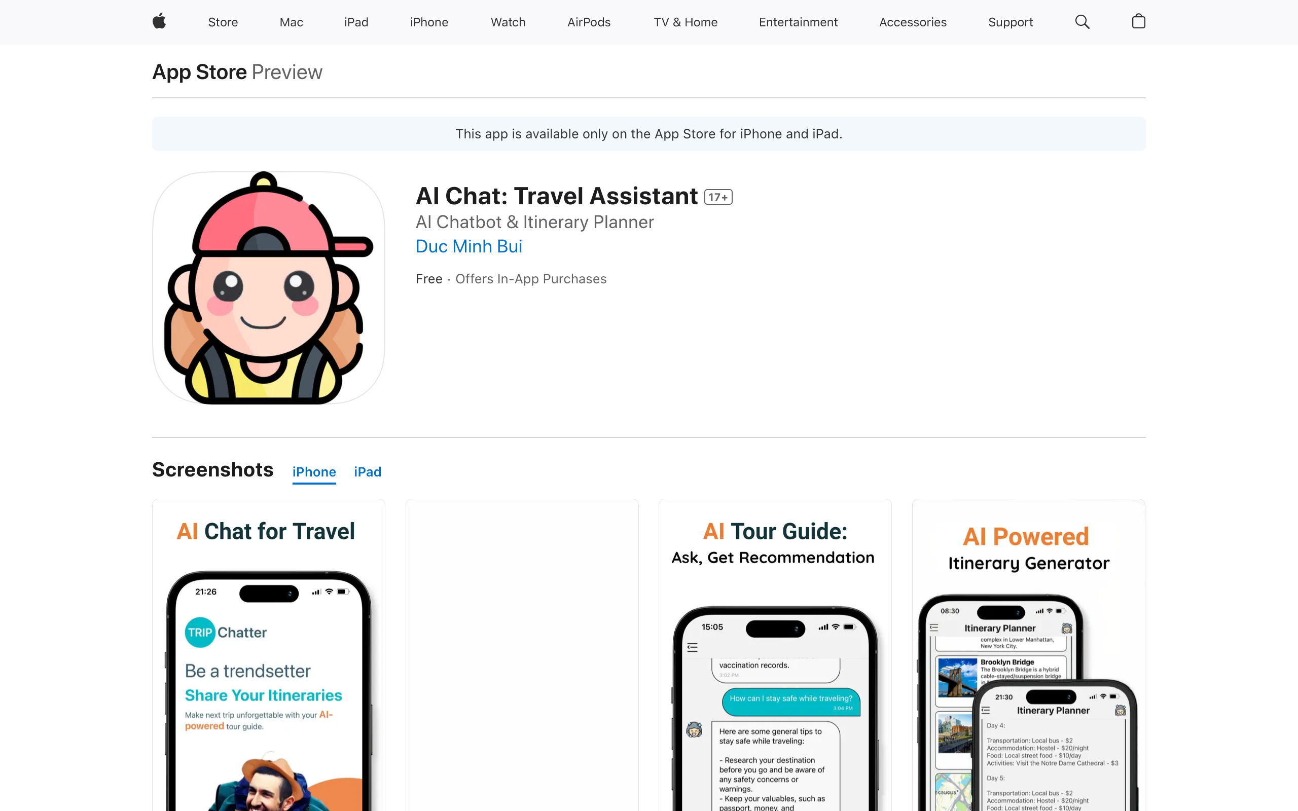 AI Chat Travel Assistant