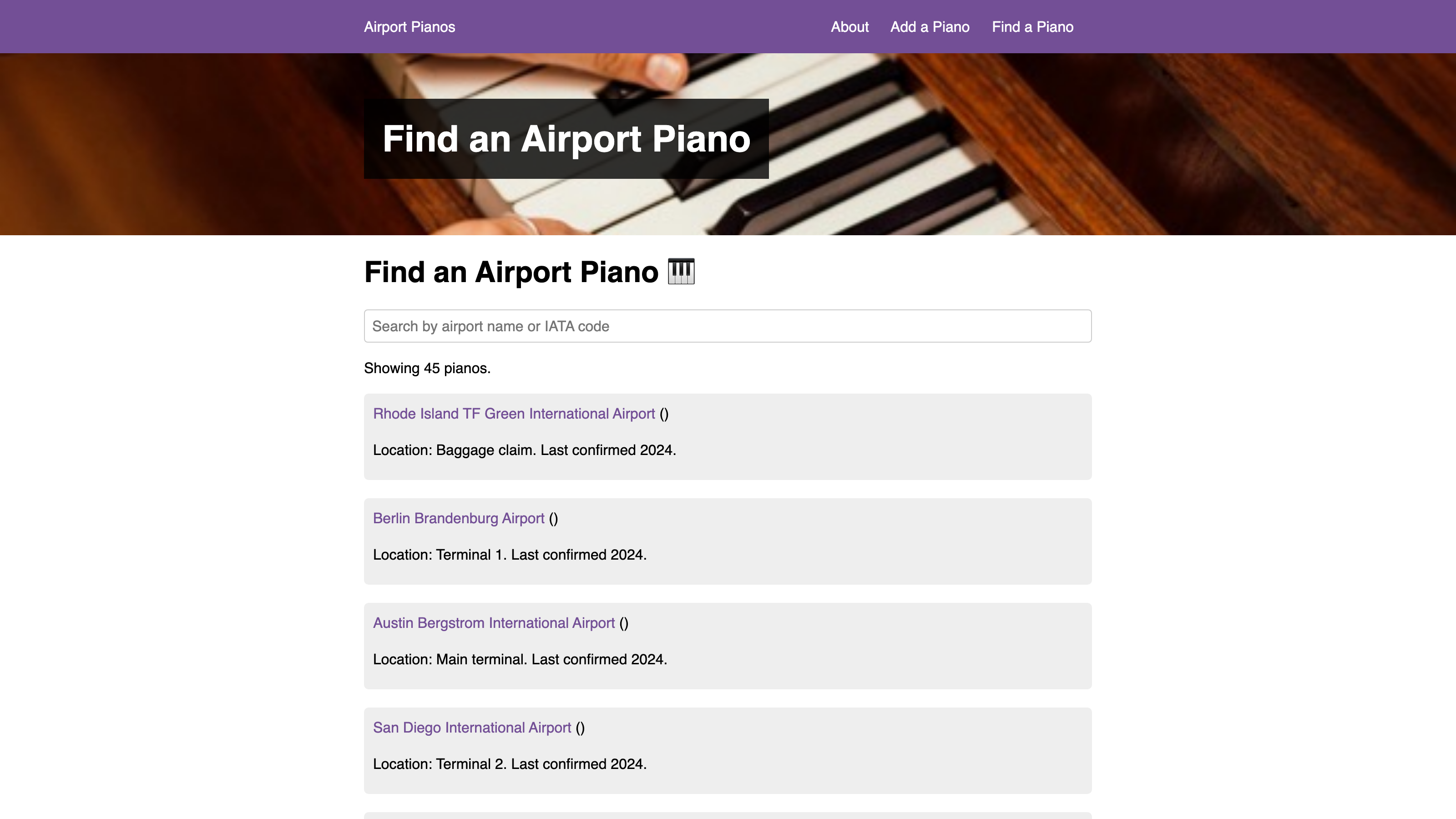 Airport Pianos