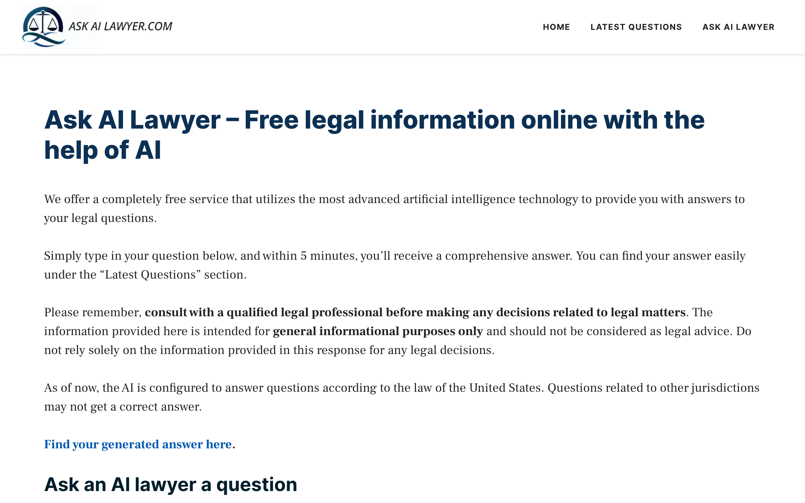 Ask AI Lawyer