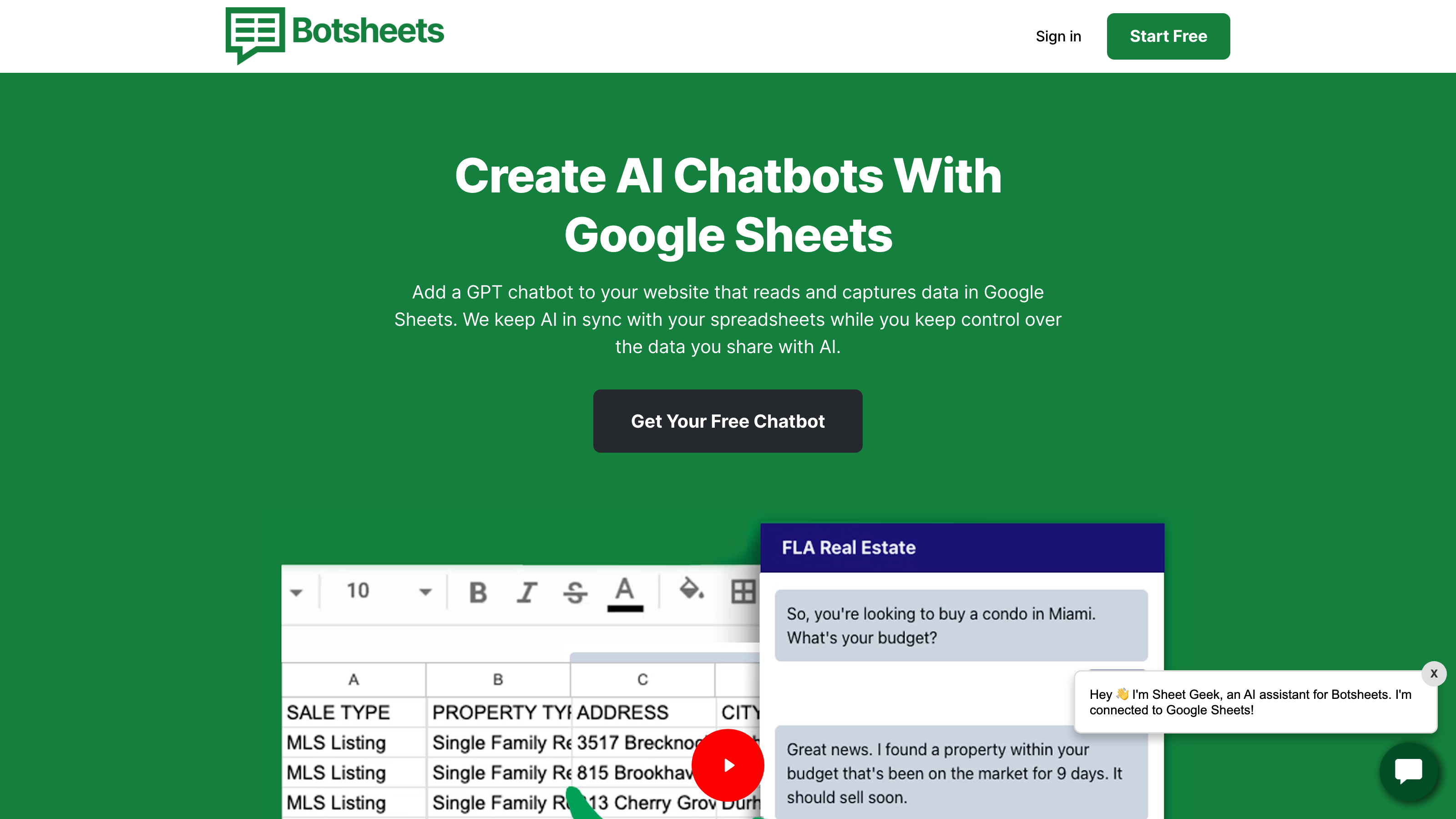 Botsheets AI Writer