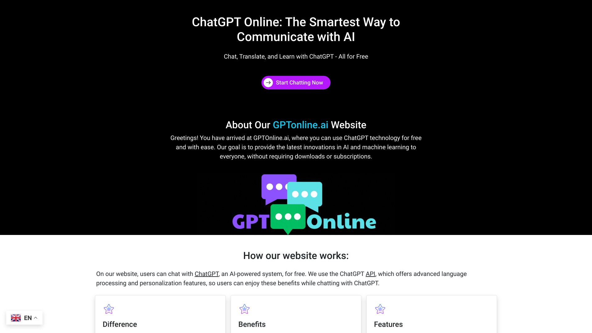 ChatGPT Online - GPTOnline.ai