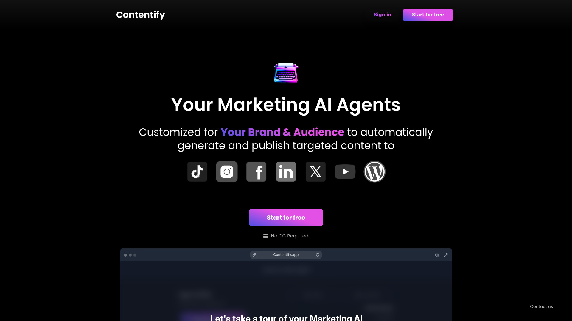 Contentify - Marketing AI