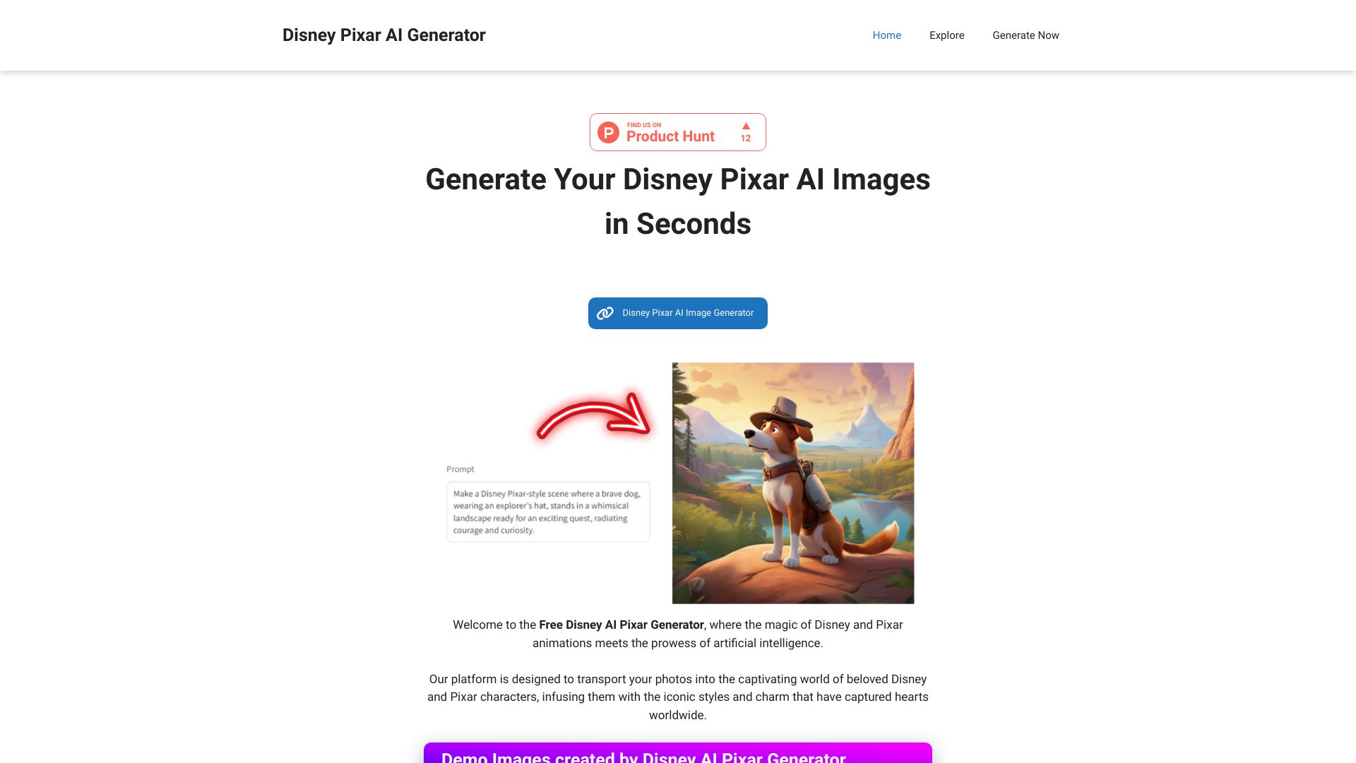 Disney Pixar AI Image Generator