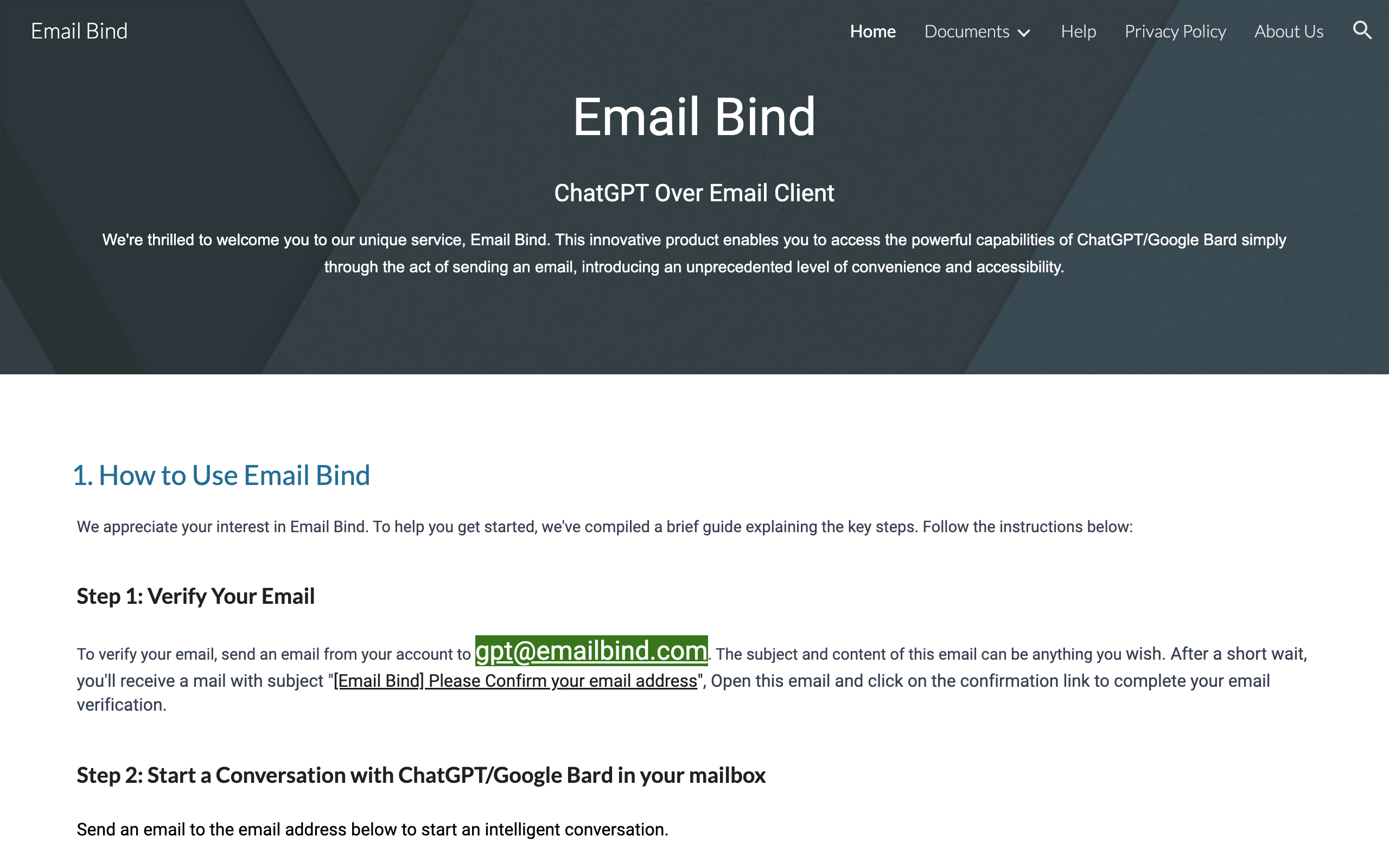 Email Bind