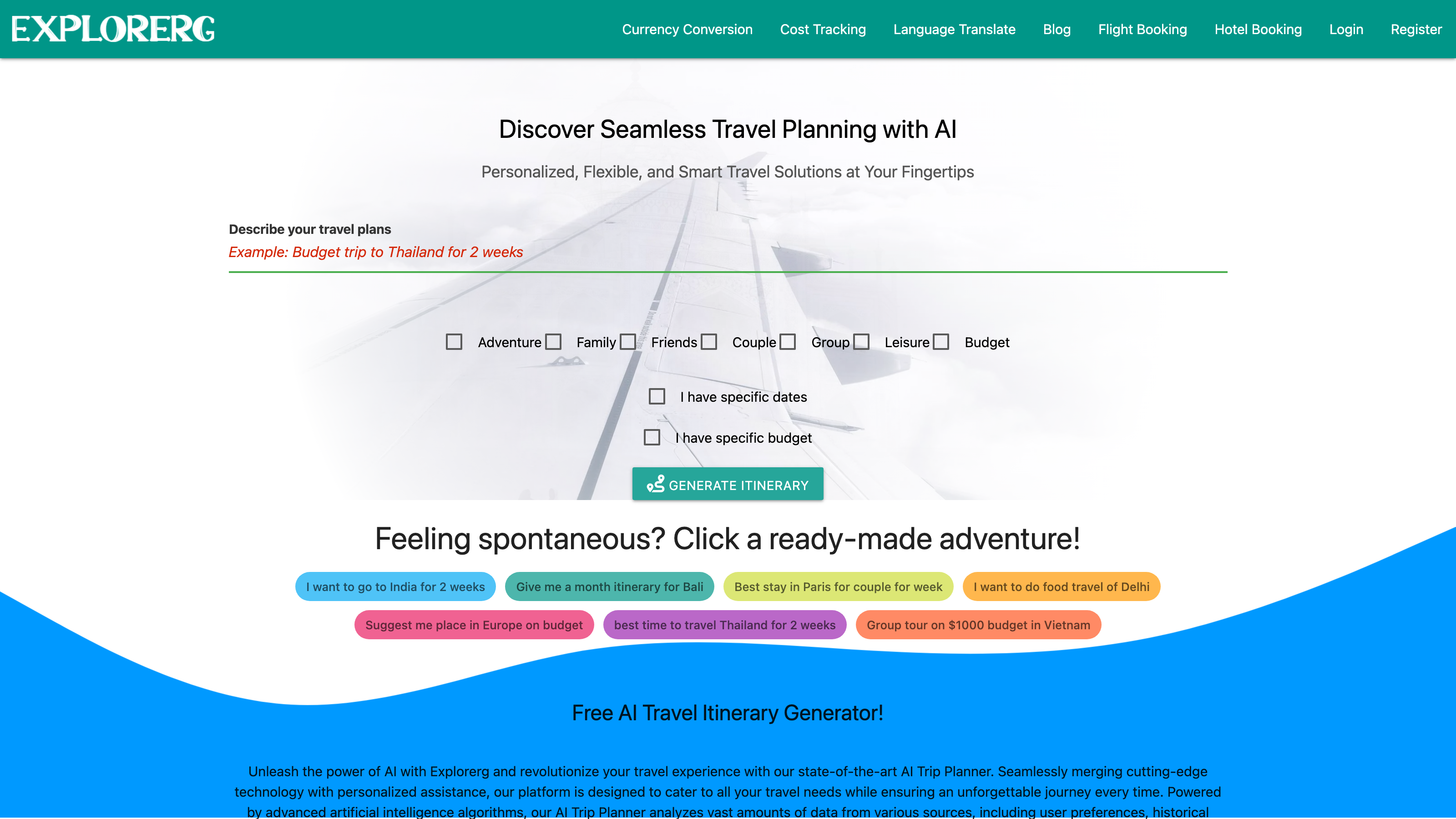 Explorerg - Discover, Plan Your Journeys