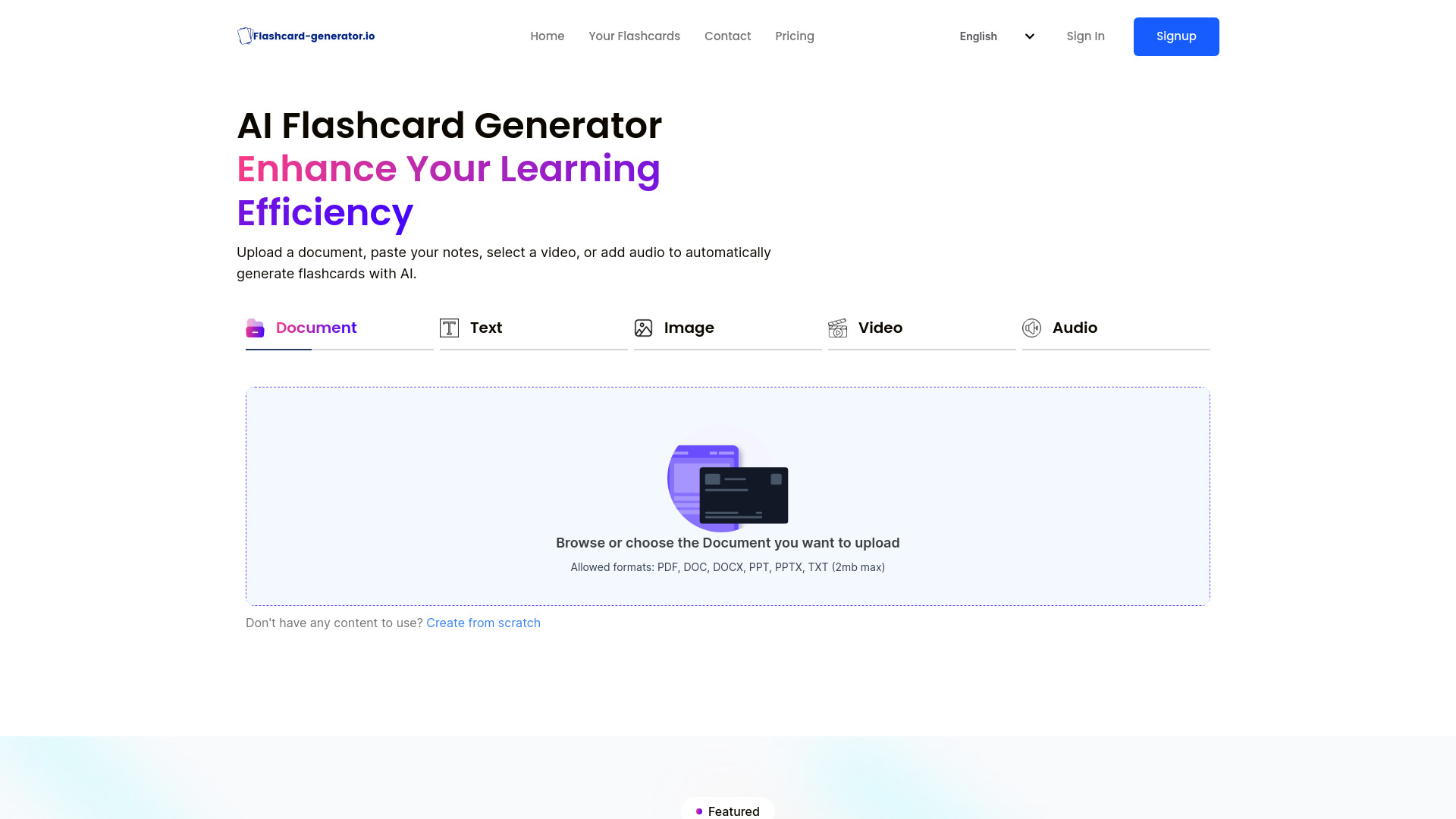 Flashcard generator