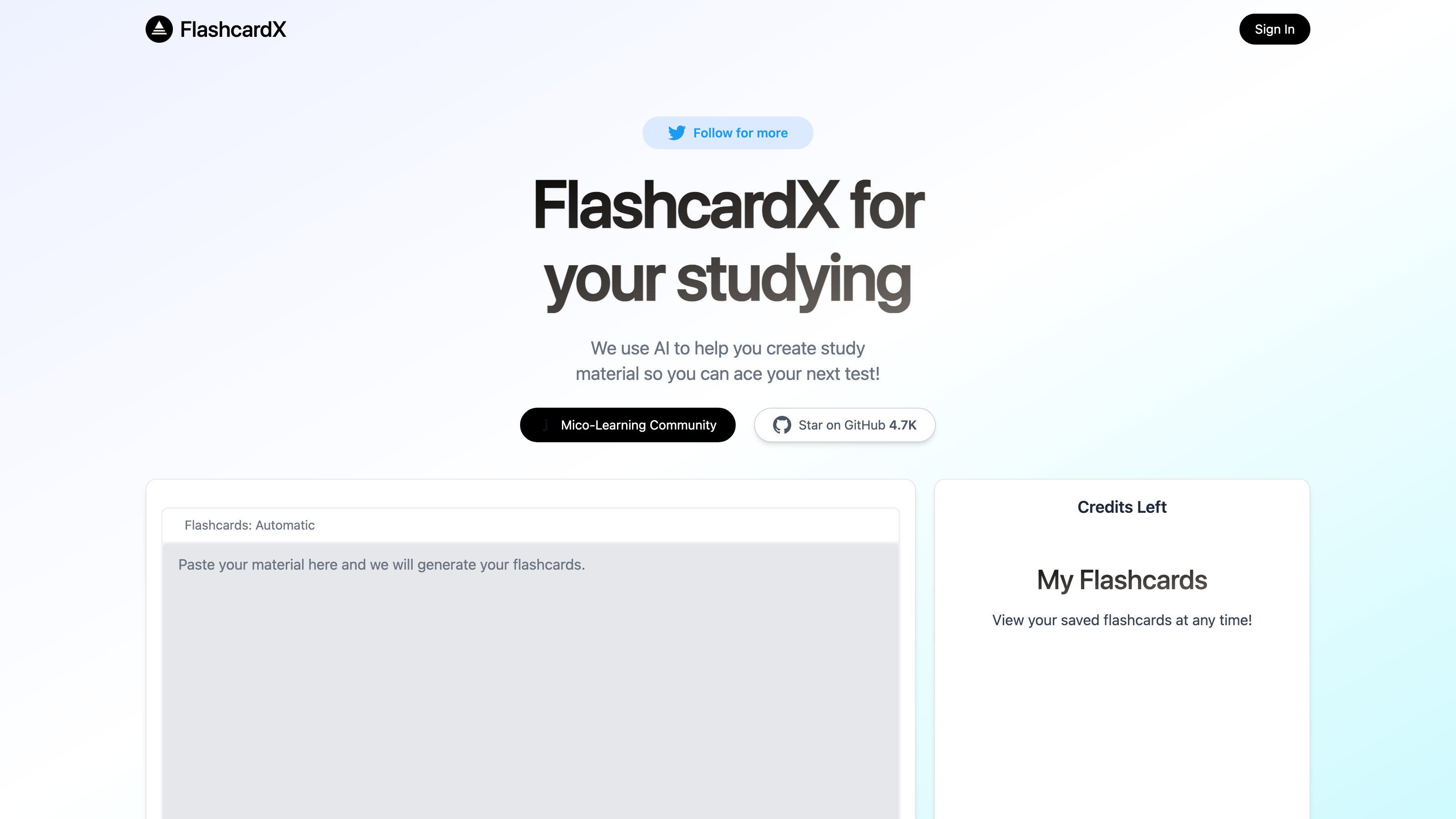 FlashcardX