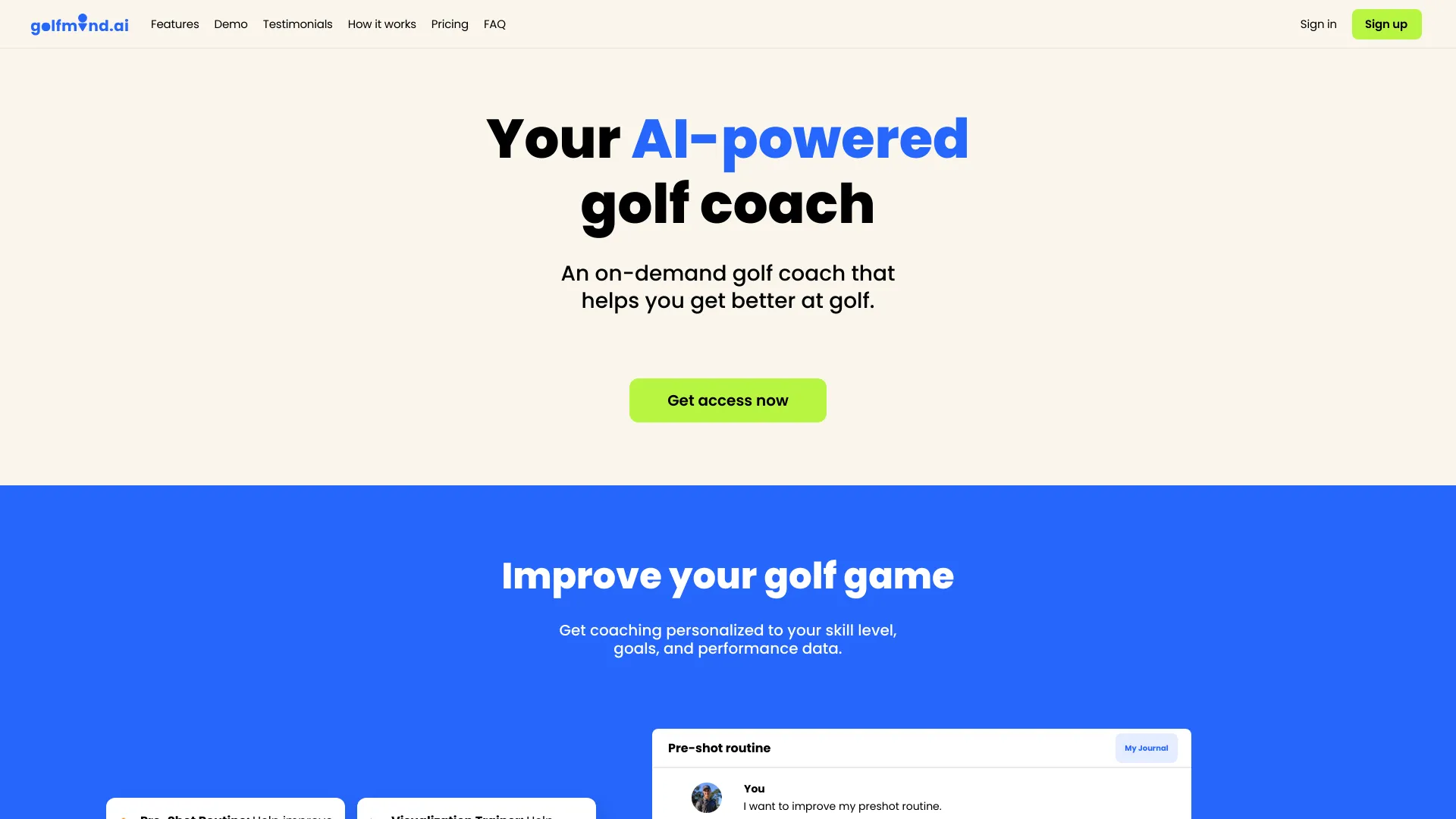 Golfmind - AI-powered golf coach