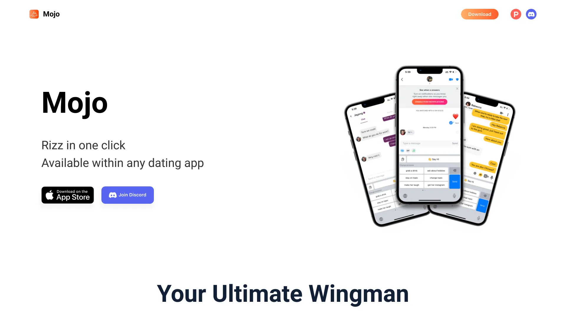 Mojo rizz - Dating App Assistant