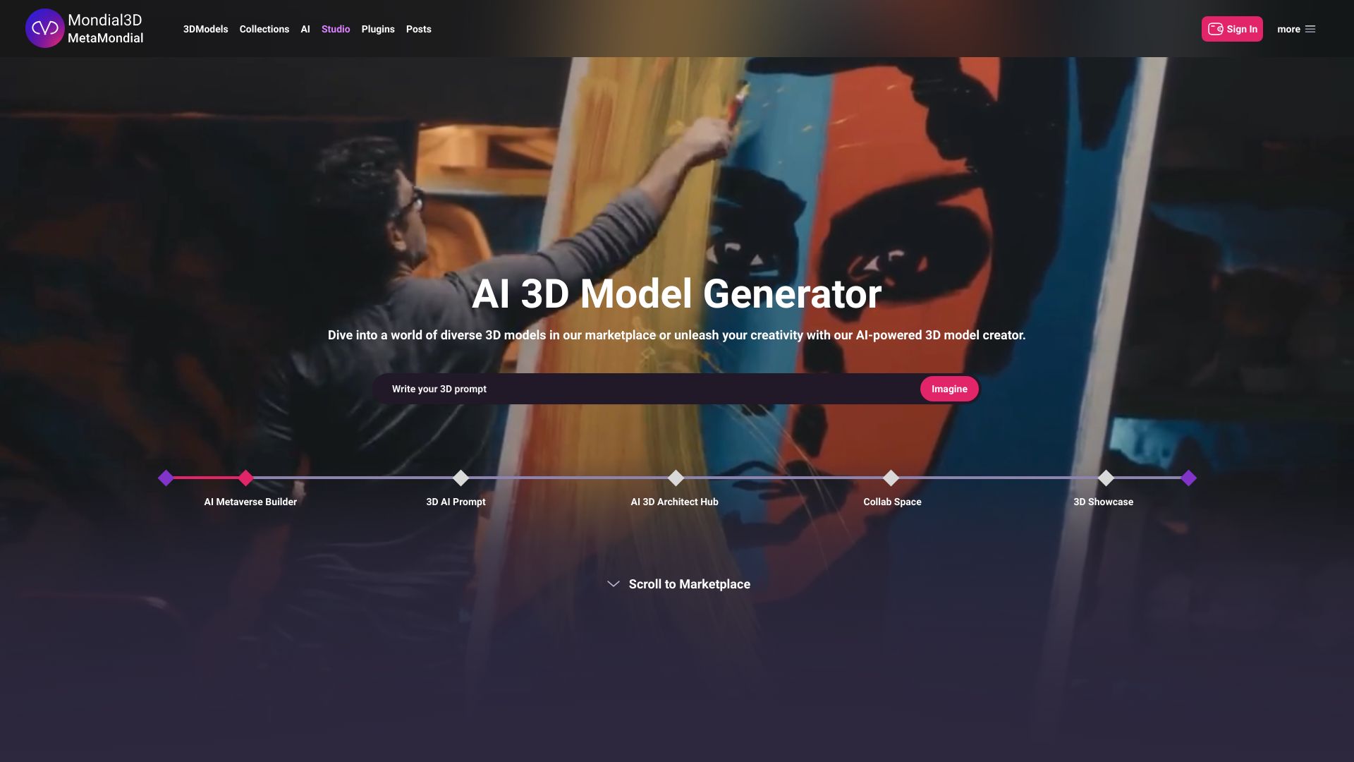 Mondial3D - AI 3D Model Generator