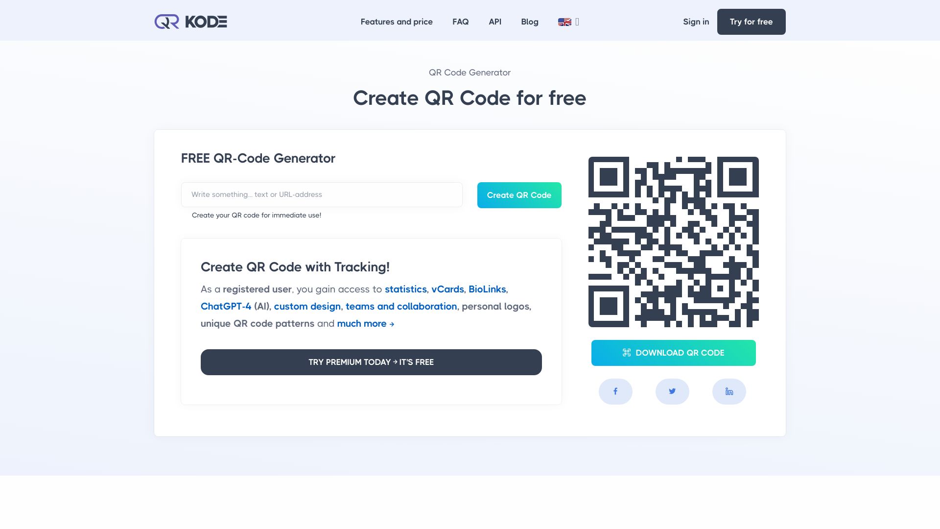 QR Code Generator - Premium