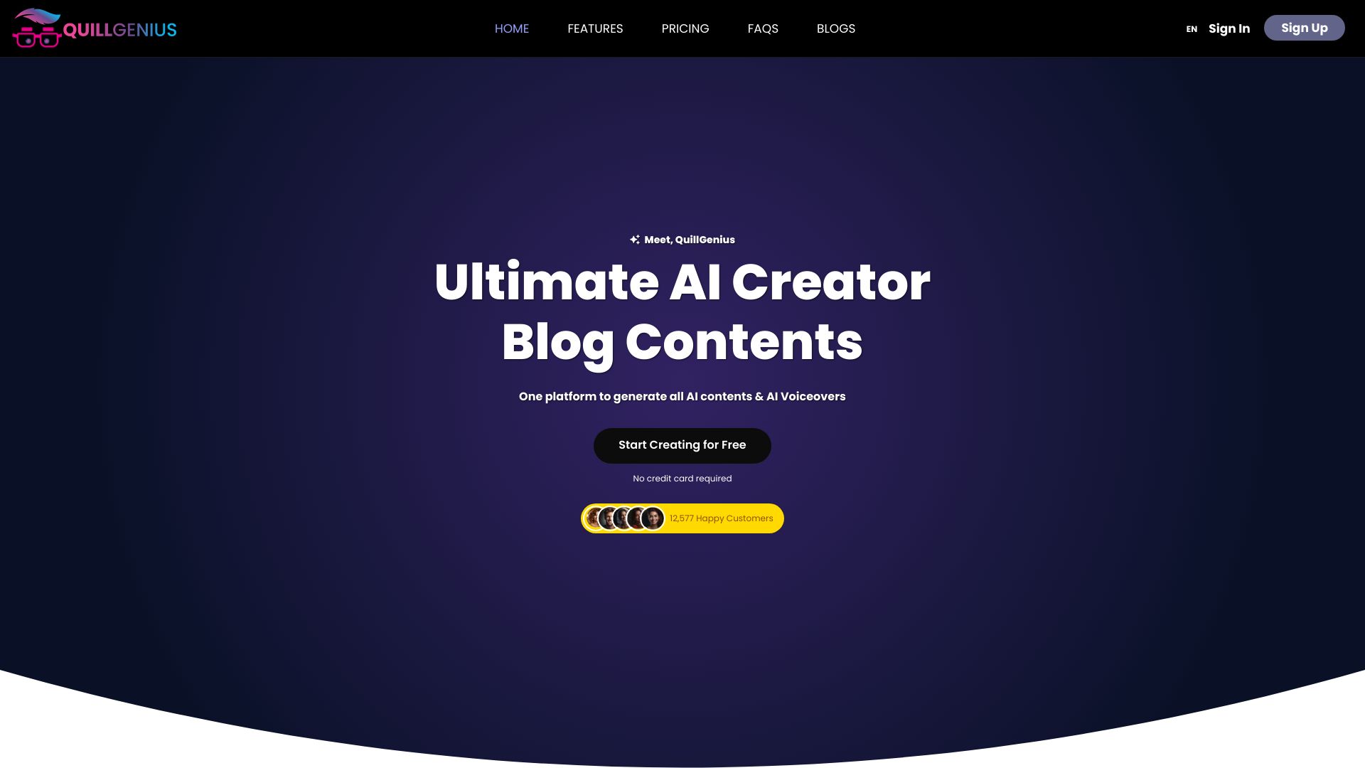 QuillGenius AI Copywriting Tool