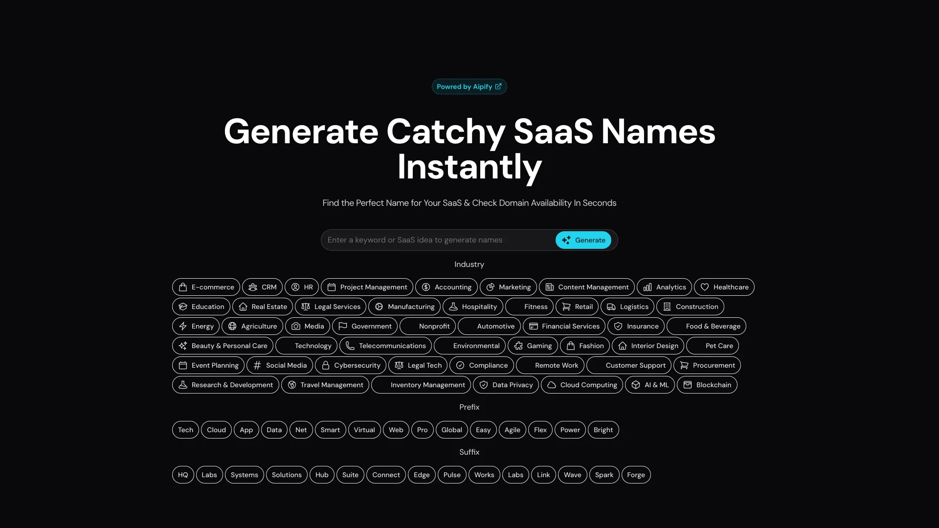 SaaS Name Generator