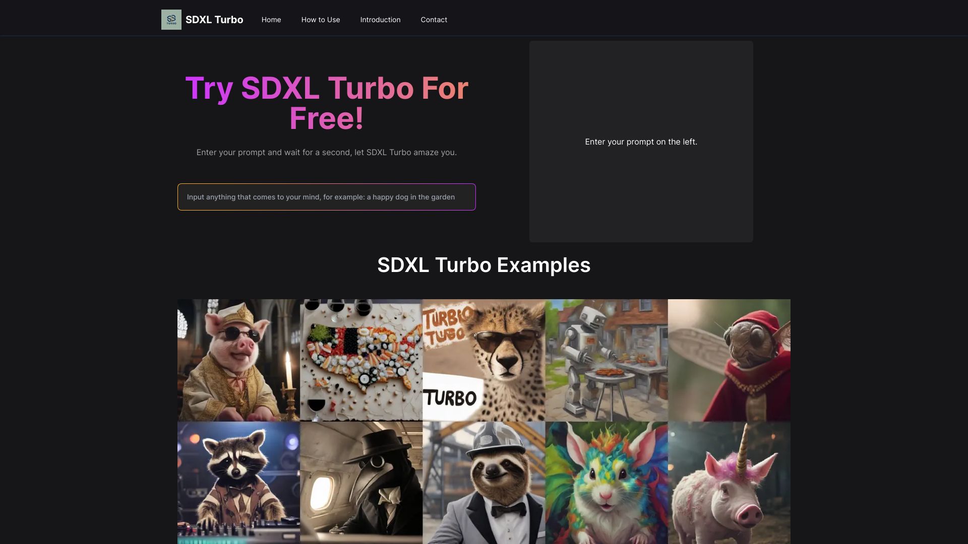 SDXL Turbo Playground